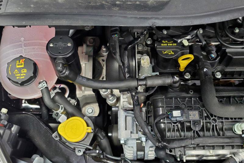J&L 16-19 Ford Escape 1.5L EcoBoost Passenger Side Oil Separator 3.0 - Black Anodized - Black Ops Auto Works