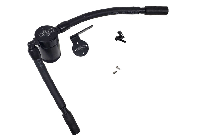 J&L 16-19 Ford Escape 1.5L EcoBoost Passenger Side Oil Separator 3.0 - Black Anodized - Black Ops Auto Works