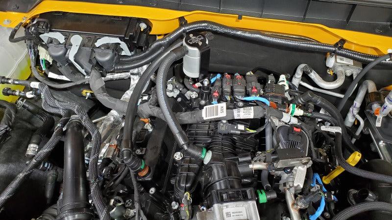 J&L 2021-2022 Ford Bronco 2.7L 3.0 Oil Separator Passenger Side- Clear Anodized - Black Ops Auto Works