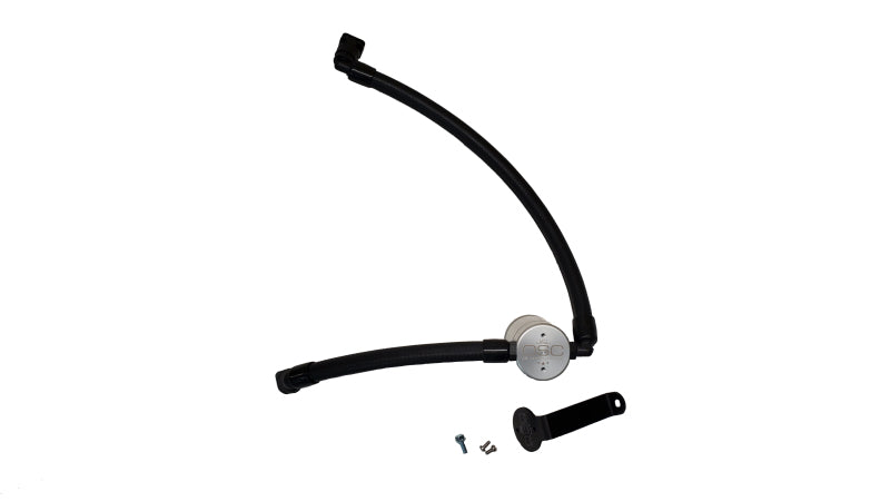 J&L 2021-2022 Ford Bronco 2.7L 3.0 Oil Separator Passenger Side- Clear Anodized - Black Ops Auto Works