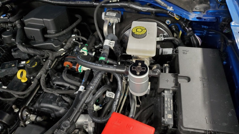 J&L 2021.5-2022 Ford Bronco 2.3L EcoBoost Oil Separator 3.0 Passenger Side - Clear Anodized - Black Ops Auto Works