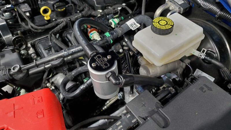 J&L 2021.5-2022 Ford Bronco 2.3L EcoBoost Oil Separator 3.0 Passenger Side - Clear Anodized - Black Ops Auto Works
