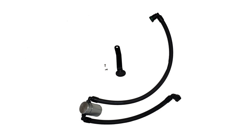 J&L 2024 Ford Mustang 5.0L Oil Separator 3.0 PCV Side - Clear Anodized-Oil Separators-J&L-0887753831675-