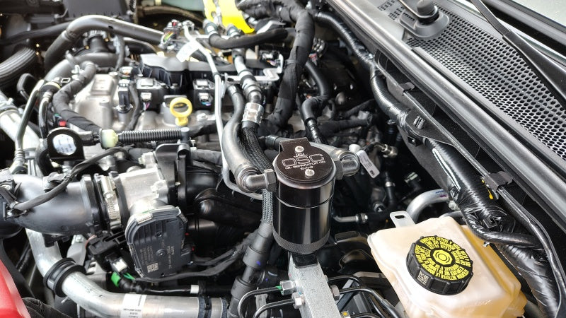 J&L 2025 Ford Bronco 2.3L/ 23-25 Ford Ranger 2.3L Separator 3.0 PCV Side - Black Anodized J&L JLT3059P-B