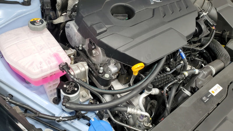 J&L 23-23 Hyundai Elantra N 2.0L Oil Separator 3.0 Passenger Side - Clear Anodized - Black Ops Auto Works
