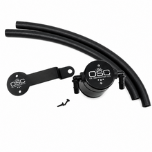 Load image into Gallery viewer, J&amp;L 3060P-B black anodized passenger-side oil separator for 6.2L HEMI vehicles