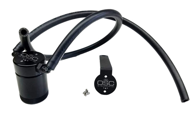 J&L 97-13 Chevy/GM Truck/SUV 4.8L/5.3L/6.0L/6.2L Driver Side Oil Separator 3.0 - Black Anodized - Black Ops Auto Works