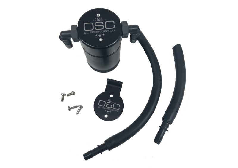 J&L 99-04 Ford Lightning Passenger Side Oil Separator 3.0 - Black Anodized - Black Ops Auto Works