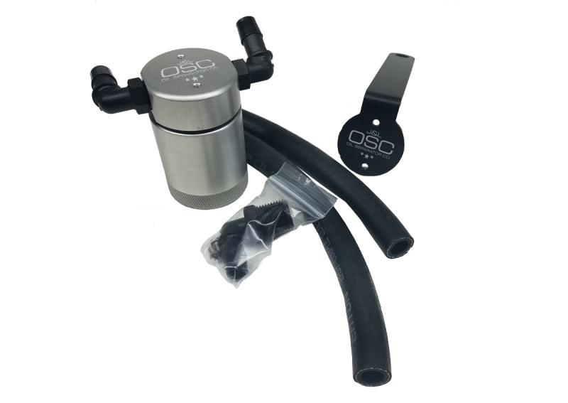 J&L 99-04 Ford Mustang SVT Cobra Passenger Side Oil Separator 3.0 - Clear Anodized - Black Ops Auto Works