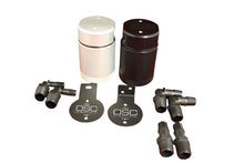 Load image into Gallery viewer, J&amp;L Oil Separator 3.0 Base Kit - Black Anodized (Incl 2 Brackets &amp; 6 Fittings) - Black Ops Auto Works