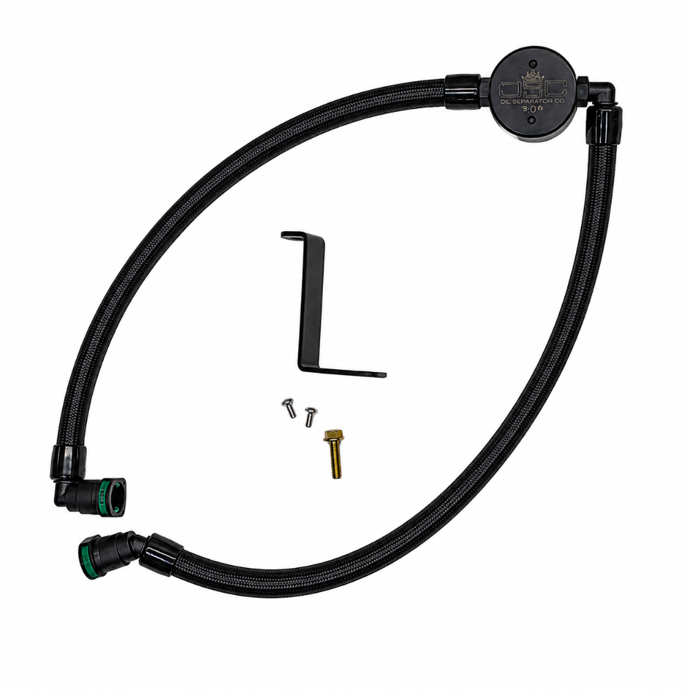 J&L driver side oil separator for 2024-2026 Ford Mustang EcoBoost 2.3L