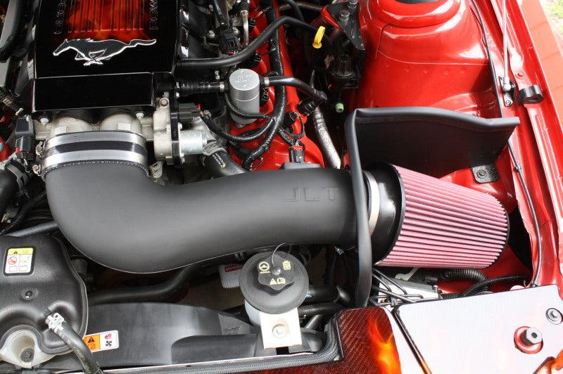 JLT 05-09 Ford Mustang GT Series 3 Black Textured Cold Air Intake Kit w/Red Filter - Tune Req - Black Ops Auto Works