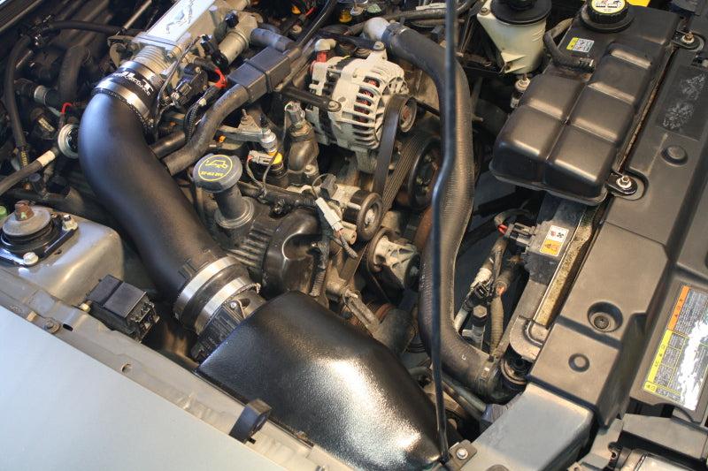 JLT 96-04 Ford Mustang GT Black Textured Ram Air Intake Kit w/Red Filter - Black Ops Auto Works