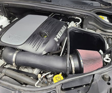 Load image into Gallery viewer, JLT cold air intake with red filter installed in Jeep Grand Cherokee 5.7L