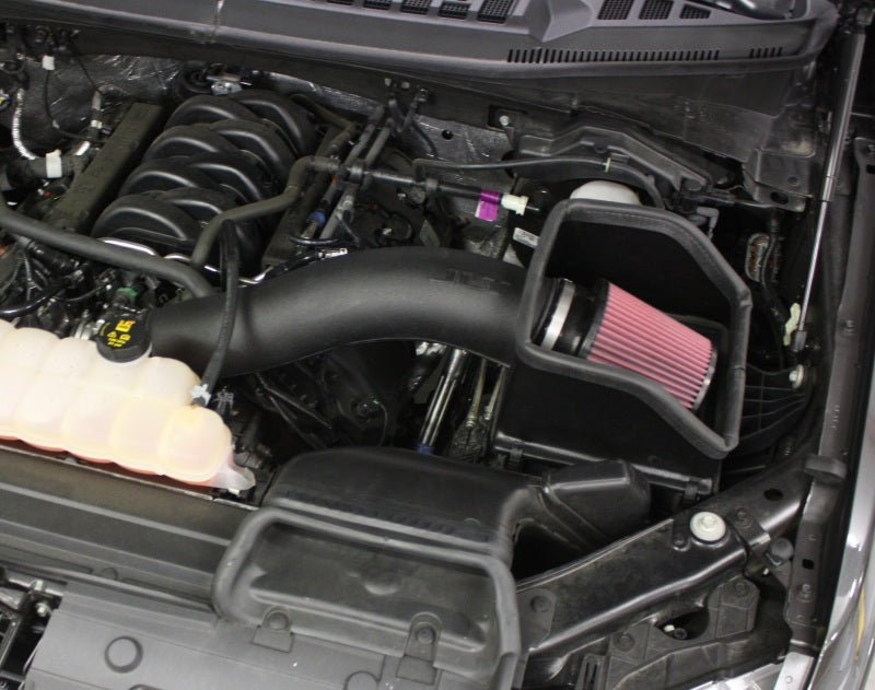 JLT 15-19 Ford F-150 5.0L Black Textured Cold Air Intake Kit w/Red Filter - JLT CAI-F15050-15