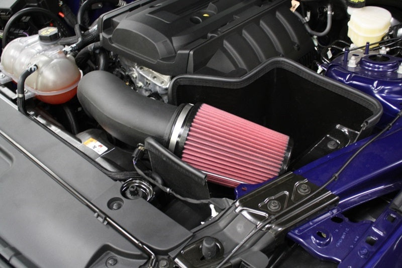 JLT 15-19 Ford Mustang 2.3L EcoBoost Black Textured Cold Air Intake Kit w/Red Filter - JLT CAI-FME-15