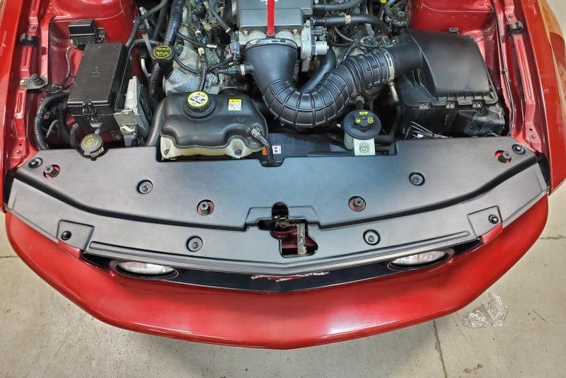 JLT 05-09 Ford Mustang GT/V6 Black Textured Full Length Radiator Support Cover - JLT JLTRSC-FM0509-2