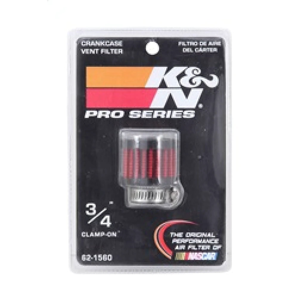 K&N 0.75 inch ID 1.375 inch OD 1.125 inch H Clamp On Crankcase Vent Filter - K&N Engineering KNN62-1560