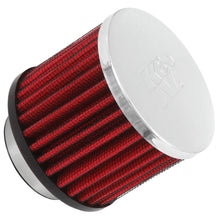 Load image into Gallery viewer, K&amp;N 1.5in Flange ID x 3in OD x 2.5in H Chrome Finish Rubber Base Crankcase Vent Filter - K&amp;N Engineering KNN62-1460