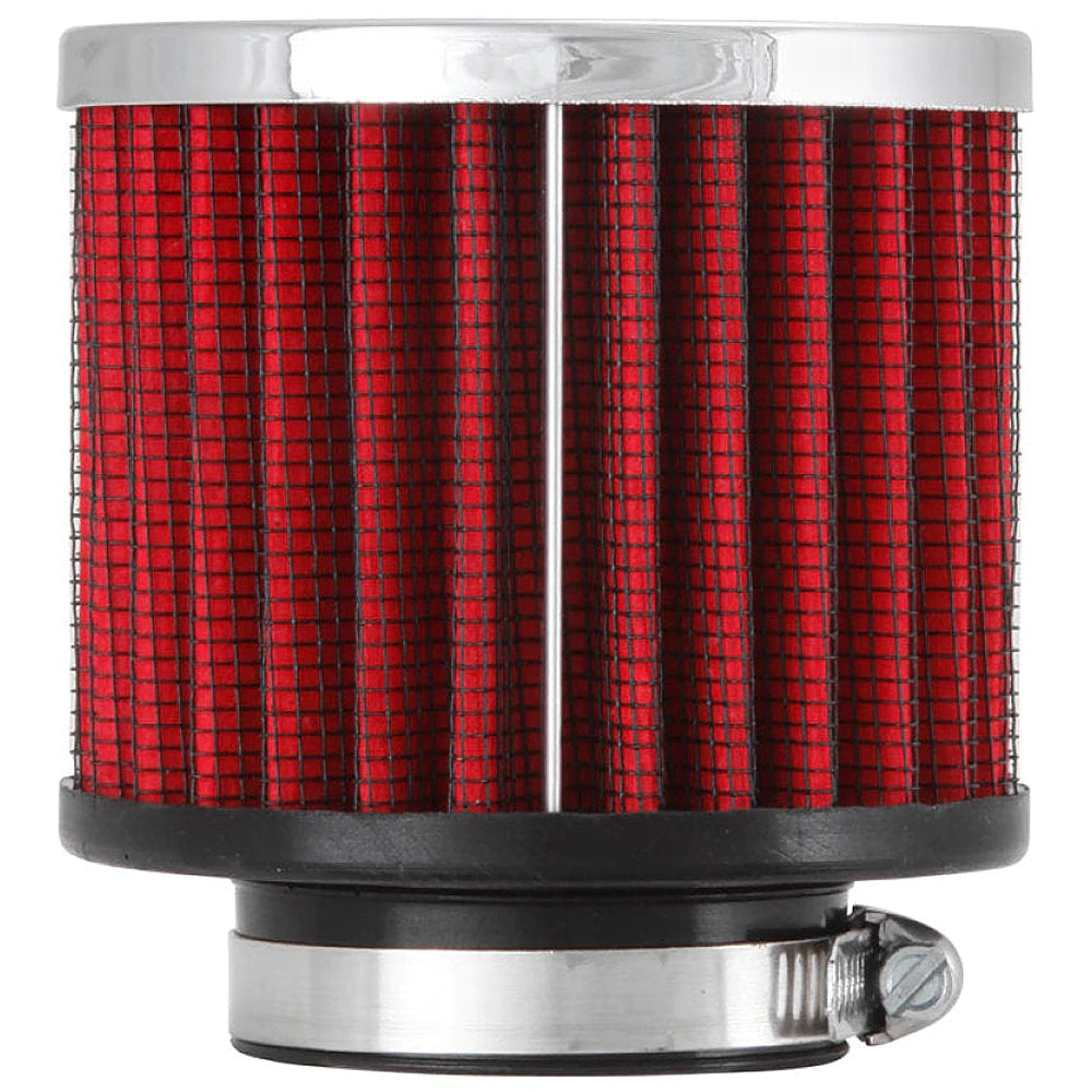 K&N 1.5in Flange ID x 3in OD x 2.5in H Chrome Finish Rubber Base Crankcase Vent Filter - K&N Engineering KNN62-1460