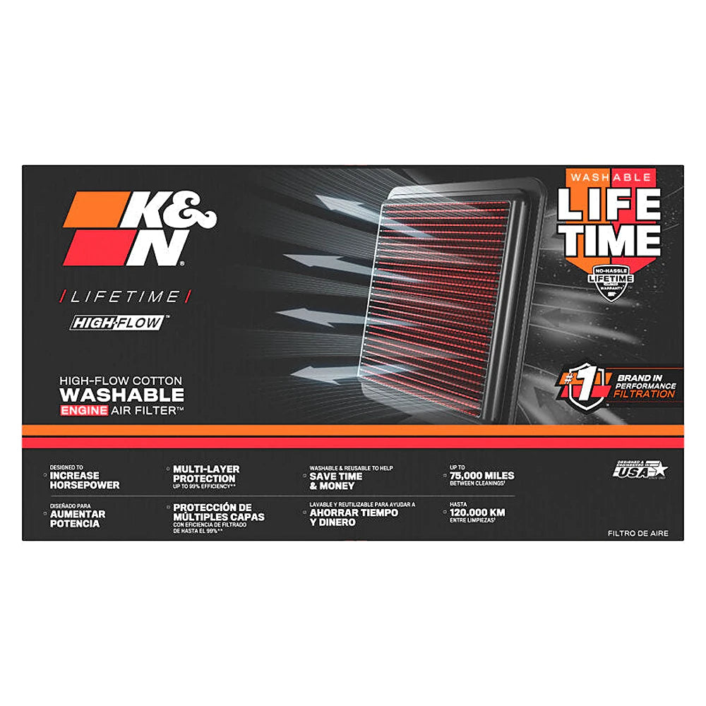 K&N 94-02 Dodge Ram PickUp 3.9?5.2/5.9L Drop In Air Filter - K&N Engineering KNN33-2084