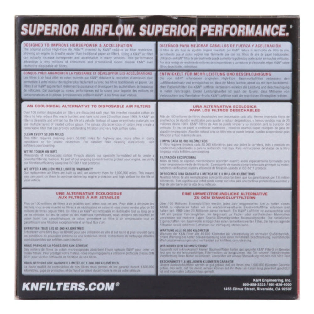 K&N 56-1400 Custom Racing Air Cleaner Assembly - 4.5-Inch ID, 5.875-Inch OD, 1.75-Inch Filter - K&N Engineering 56-1400