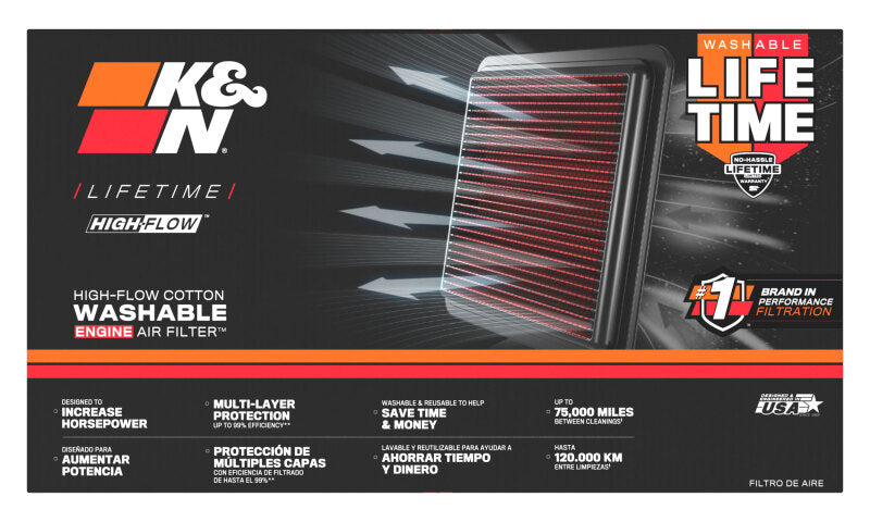 K&N 94-02 Dodge Ram PickUp 3.9?5.2/5.9L Drop In Air Filter - K&N Engineering KNN33-2084