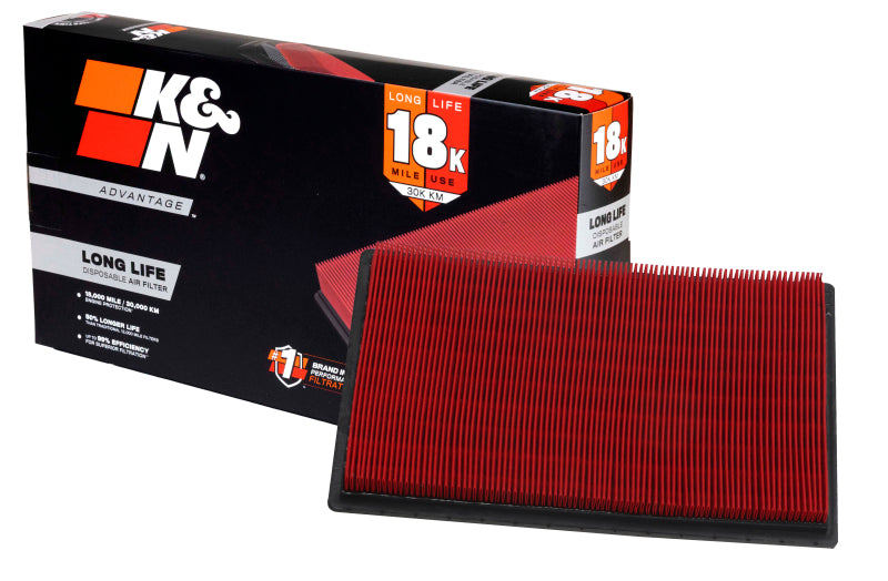 K&N Nissan Pathfinder V6-3.5L F/I 00-20 Air Filter - K&N Engineering KNNKNA-2031