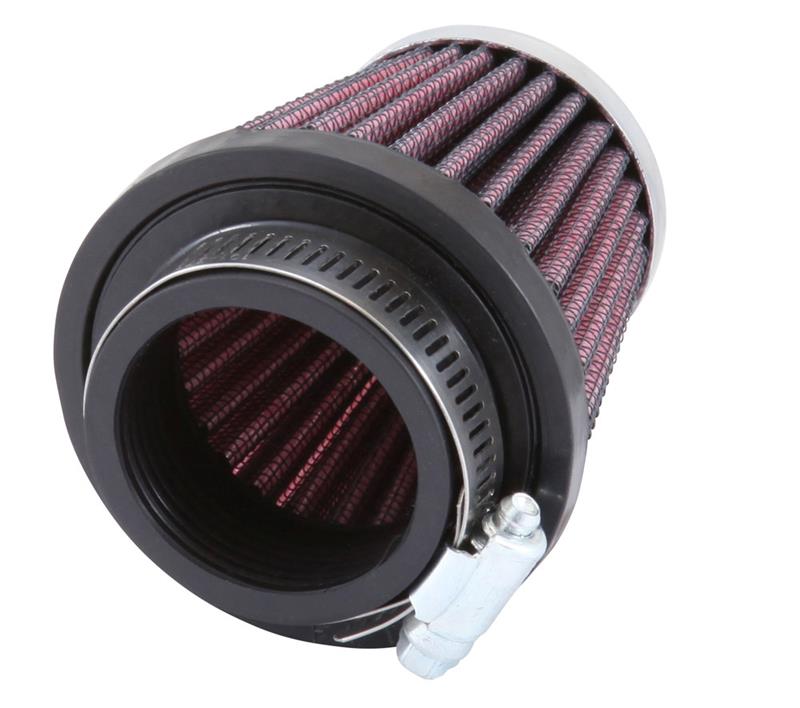 K&N Universal Chrome Filter-Round Tapered-1.688in Flange ID x 2in Top OD x 3in Base OD x 2.75in H - K&N Engineering KNNRC-107
