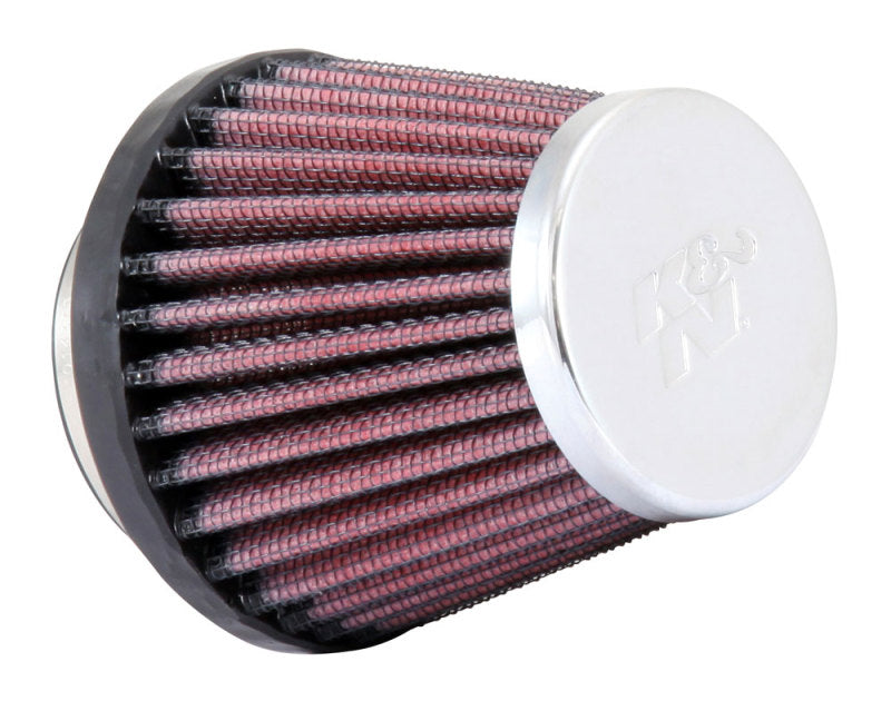 K&N Universal Chrome Filter-Round Tapered-1.688in Flange ID x 2in Top OD x 3in Base OD x 2.75in H - K&N Engineering KNNRC-107