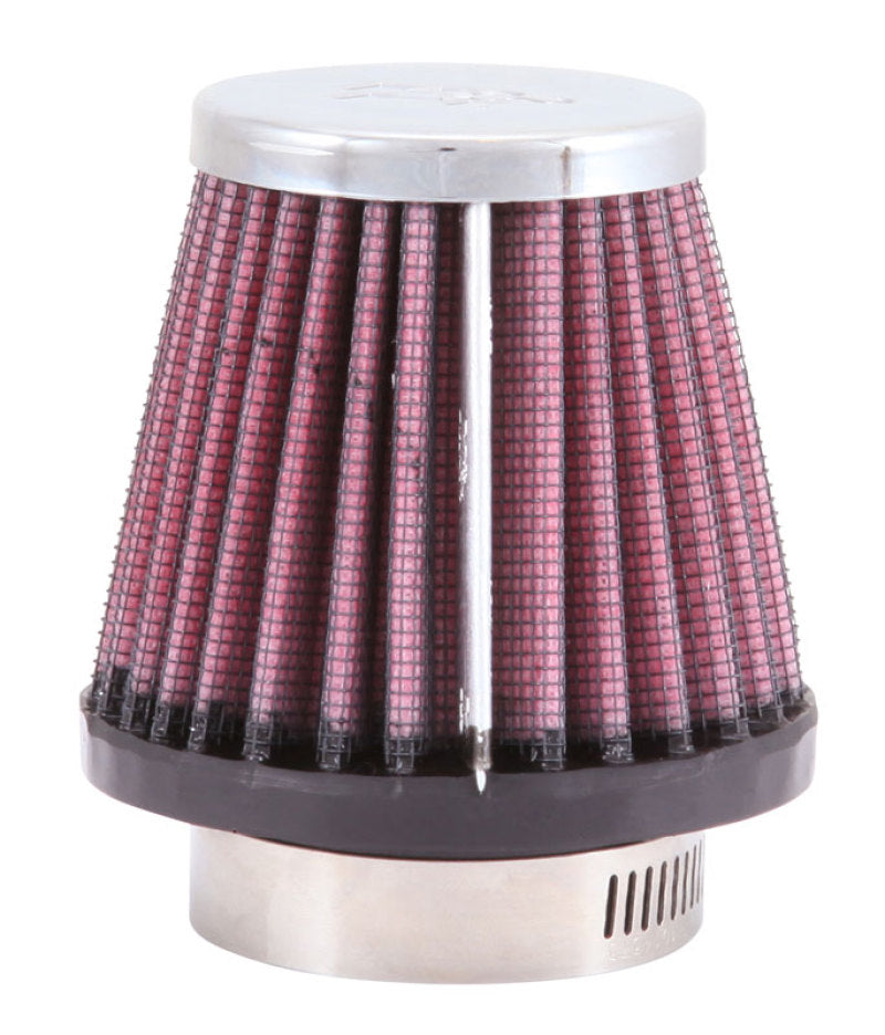K&N Universal Chrome Filter-Round Tapered-1.688in Flange ID x 2in Top OD x 3in Base OD x 2.75in H - K&N Engineering KNNRC-107