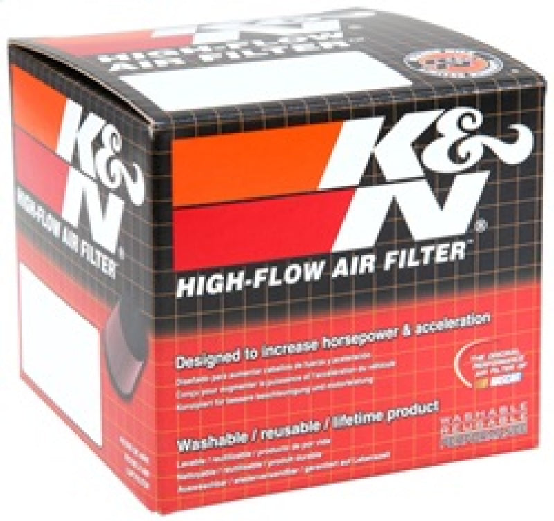 K&N Universal Chrome Filter-Round Tapered-1.688in Flange ID x 2in Top OD x 3in Base OD x 2.75in H - K&N Engineering KNNRC-107