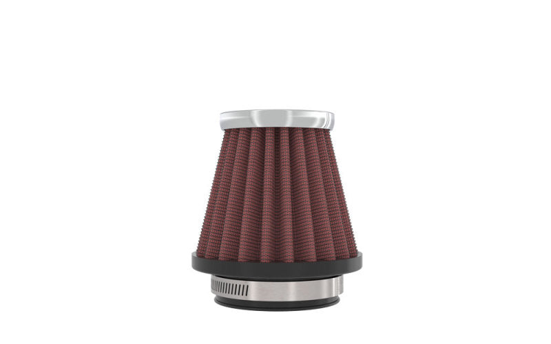 K&N Universal Chrome Filter-Round Tapered-1.688in Flange ID x 2in Top OD x 3in Base OD x 2.75in H - K&N Engineering KNNRC-107