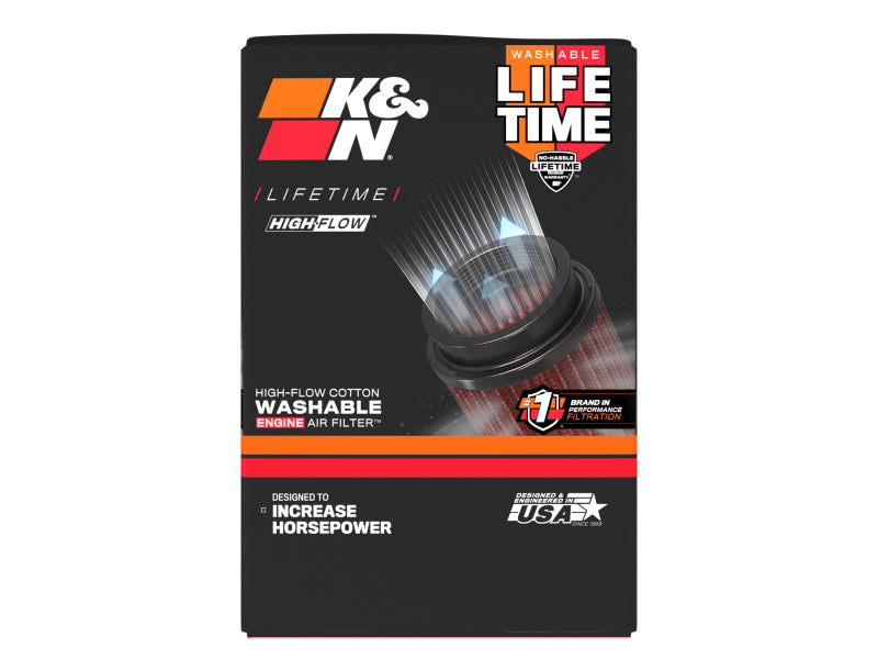 K&N Universal Rubber Oval Tprd Filter 2.438in F ID/3.75in B-OW/4.5in B-OL/2.5in T-OW/3.5in T-OL/ - K&N Engineering KNNRE-0960