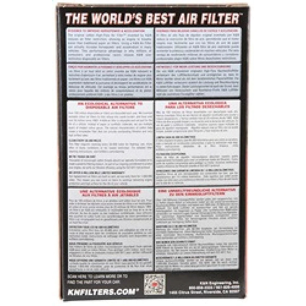 K&N Filter Universal Rubber Filter 2 7/8 inch Flange 4 inch OD 6 inch Height - K&N Engineering KNNRU-1620