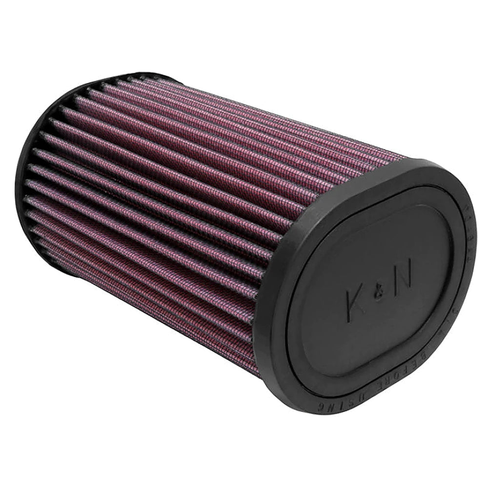 K&N Filter Universal Rubber Oval Straight 4.5in OL x 3.75in OW x 7in Height 20 Degree Angle - K&N Engineering KNNRU-1390