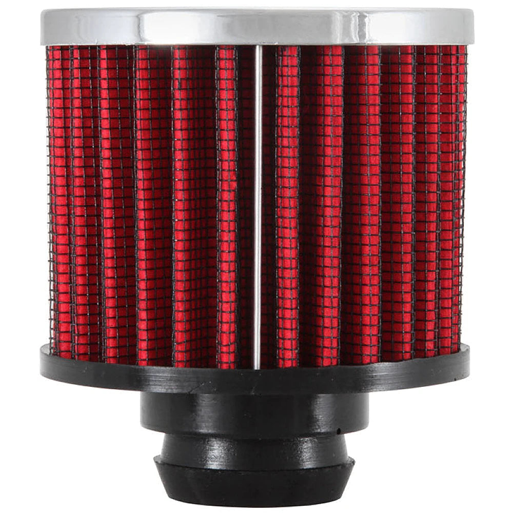 K&N Rubber Base Chrome Top Push-In Crankcase Vent Filter 3in OD x 2-1/2in H. - K&N Engineering KNN62-1490