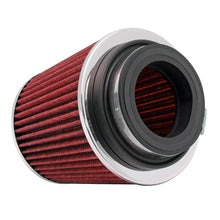 Load image into Gallery viewer, K&amp;N Universal Air Filter Chrome Round Tapered Red - 4in ID x 1.125in L x 5.5in H - K&amp;N Engineering KNNRG-1001RD-L