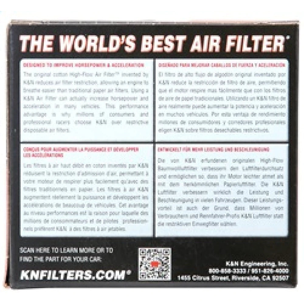 K&N Universal Chrome Filter-Round Tapered-1.688in Flange ID x 2in Top OD x 3in Base OD x 2.75in H - K&N Engineering KNNRC-107