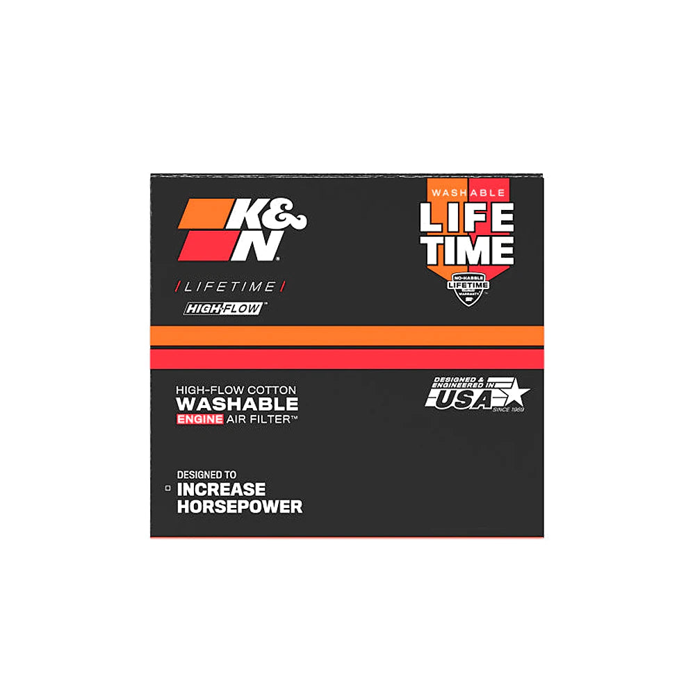 K&N Universal Chrome Filter-Round Tapered-1.688in Flange ID x 2in Top OD x 3in Base OD x 2.75in H - K&N Engineering KNNRC-107