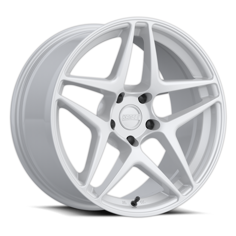 Kansei Astro 18x9 wheel in Gloss White with an ultra-concave split five-spoke face