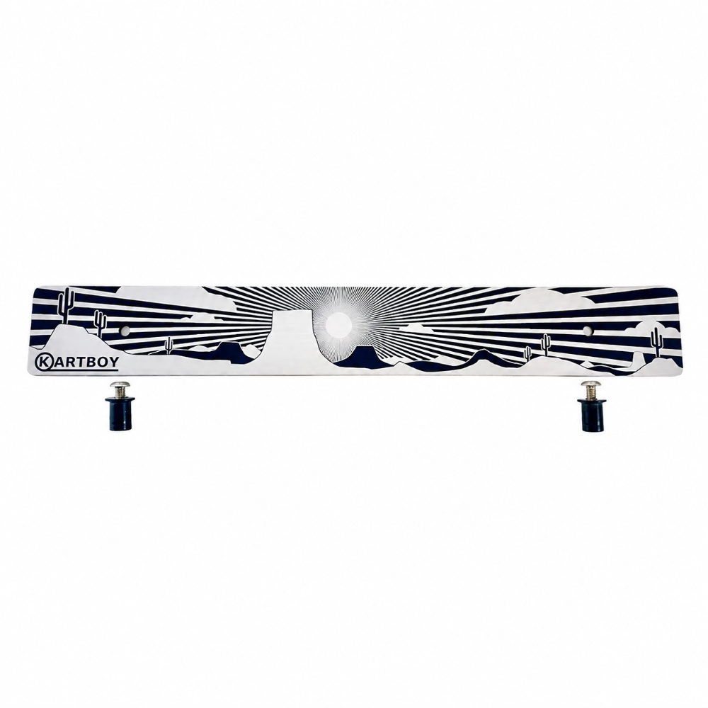 Kartboy Subaru license plate delete with Black Desert Rising Sun design