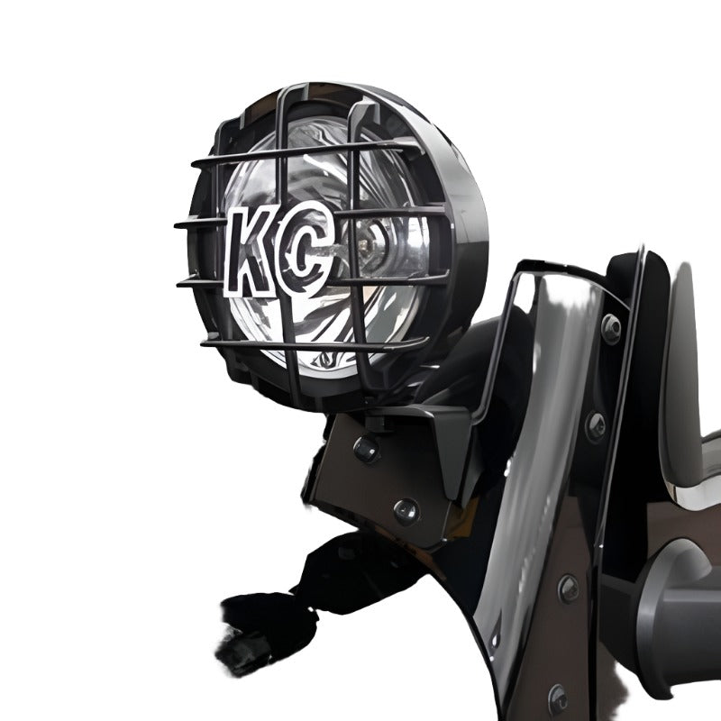 KC HiLiTES 07-18 Jeep JK A-Pillar Windshield Light Mount Bracket Set (Pair) - Black - Black Ops Auto Works