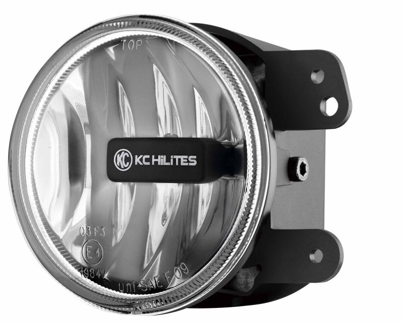 KC HiLiTES 10-18 Jeep JK 4in. Gravity G4 LED Light 10w SAE/ECE Clear Fog Beam (Single) - Black Ops Auto Works
