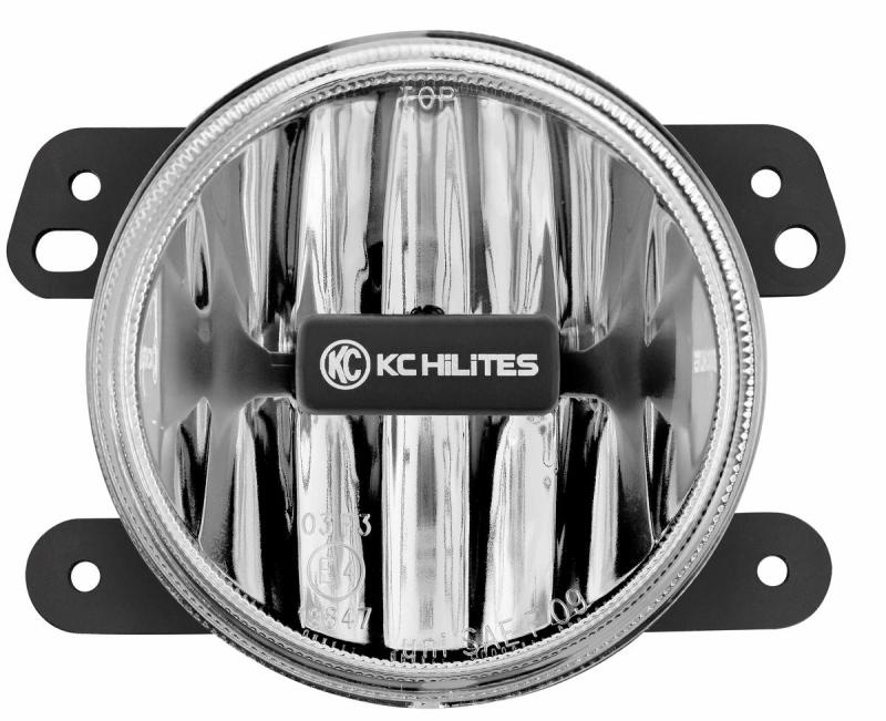 KC HiLiTES 10-18 Jeep JK 4in. Gravity G4 LED Light 10w SAE/ECE Clear Fog Beam (Single) - Black Ops Auto Works