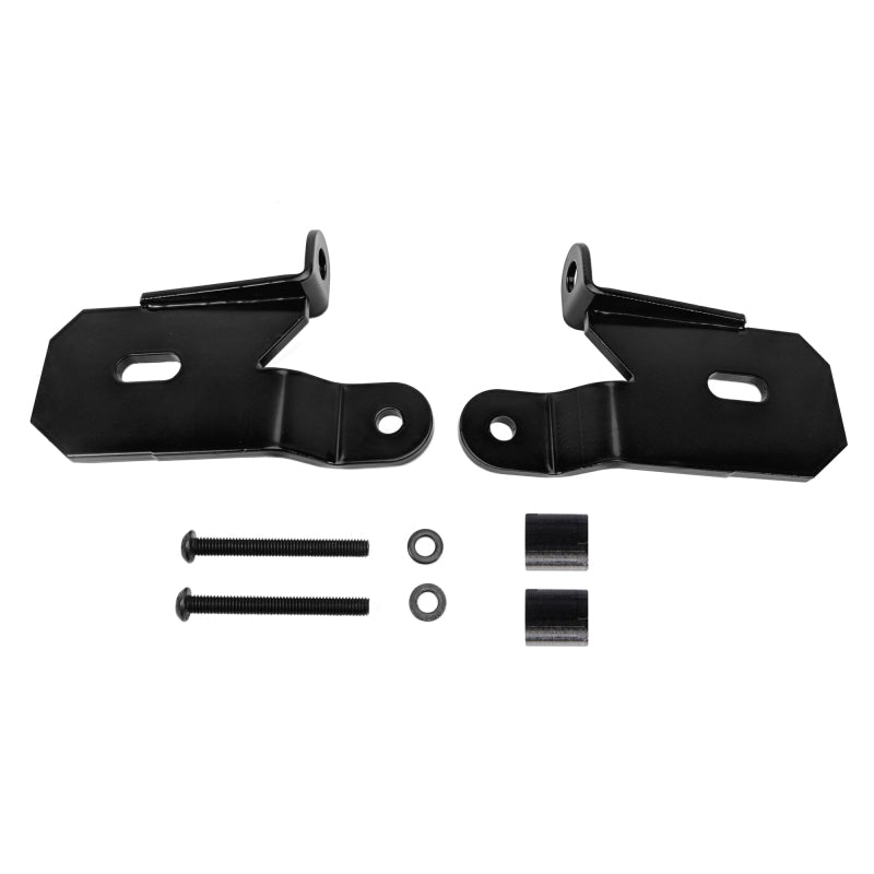 KC HiLiTES 18-19 Jeep Wrangler JL A-Pillar Light Mount Bracket Set (Pair) - Black - Black Ops Auto Works