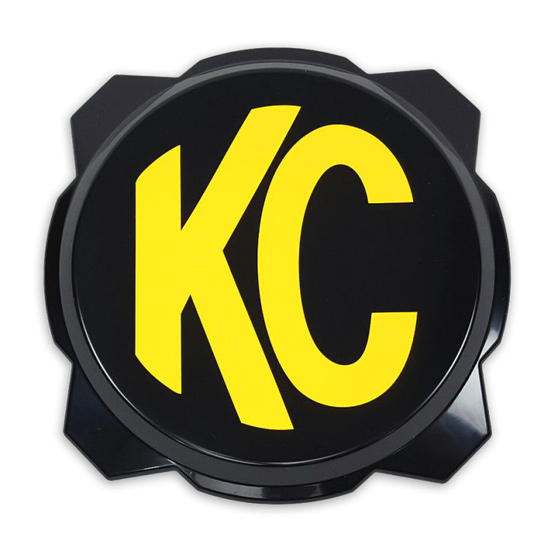 KC HiLiTES 6in. Hard Cover for Gravity Pro6 LED Lights (Single) - Black w/Yellow KC Logo - Black Ops Auto Works