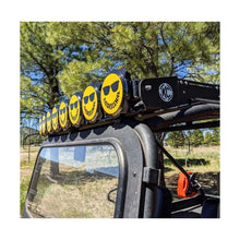 Load image into Gallery viewer, KC HiLiTES 6in. Hard Cover for Gravity Pro6 LED Lights (Single) - Smiley Face- Yellow/Black KC Logo - Black Ops Auto Works