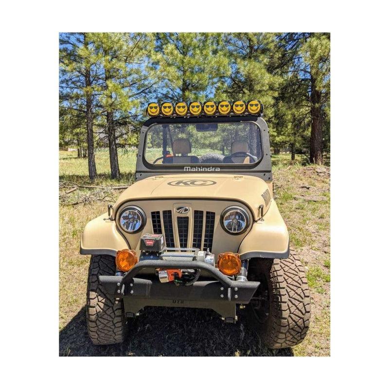 KC HiLiTES 6in. Hard Cover for Gravity Pro6 LED Lights (Single) - Smiley Face- Yellow/Black KC Logo - Black Ops Auto Works