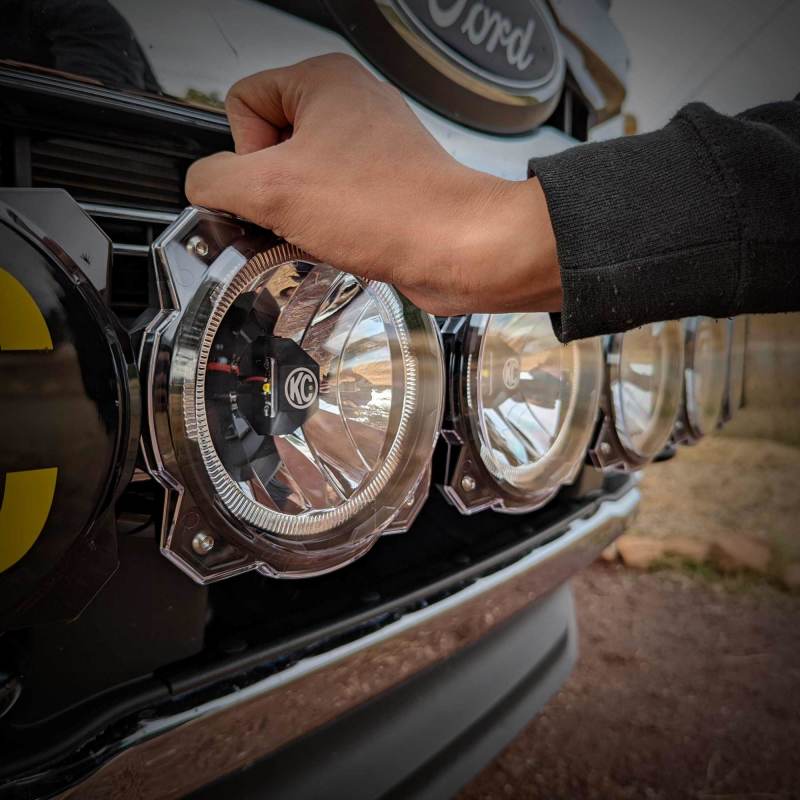 KC HiLiTES 6in. Light Shield for Gravity Pro6 LED Lights (Single) - Clear - Black Ops Auto Works